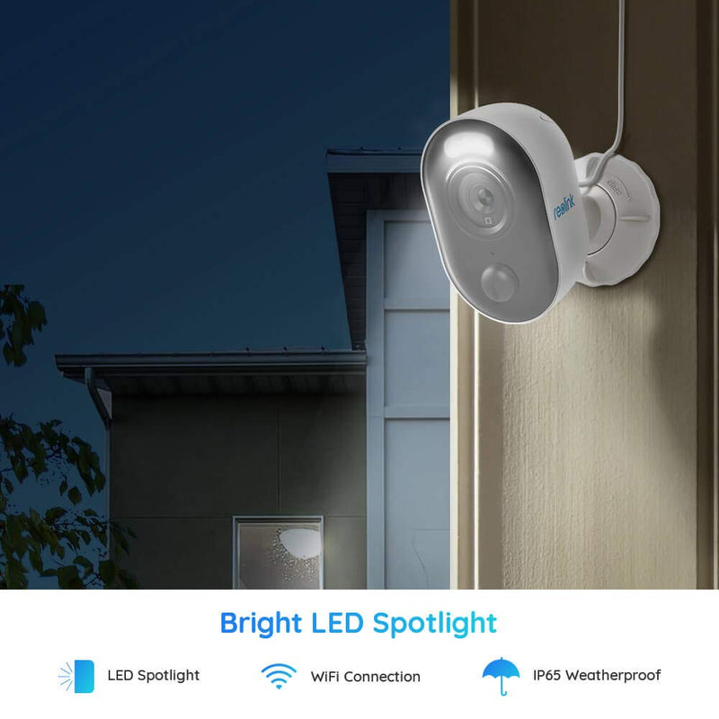 Outdoor Security Camera with Spotlight, Reolink Lumus 1080P HD Plug-in WiFi Camera for Home Security System, PIR Motion Detection, Two-Way Talk and Siren Alarm, Waterproof, Cloud/Micro SD Card Storage
