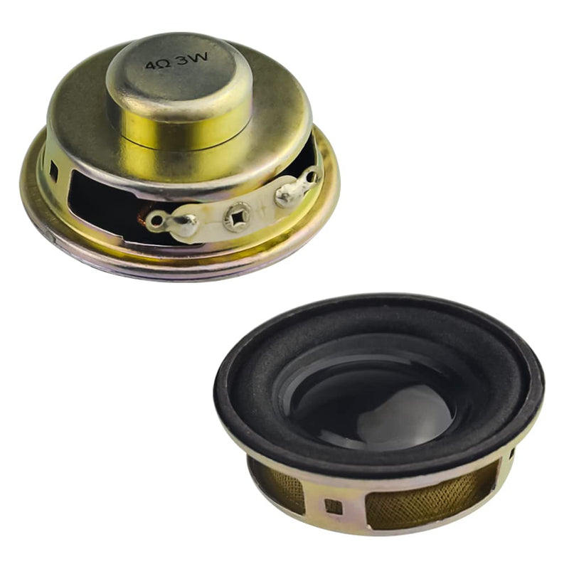 WMYCONGCONG 4 PCS 1.5" 4ohm 3W Full Range Audio Speaker Stereo Woofer Loudspeaker for Arduino and DIY Speaker, Color Random