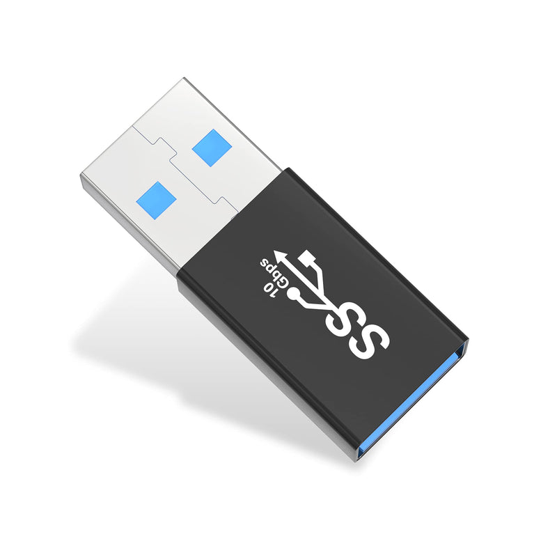 AGVEE [4 Pack] USB-A 3.0 Female to USB-A 3.0 Male Adapter, USB 3.0 Converter Coupler Extension Extender Connector, Black