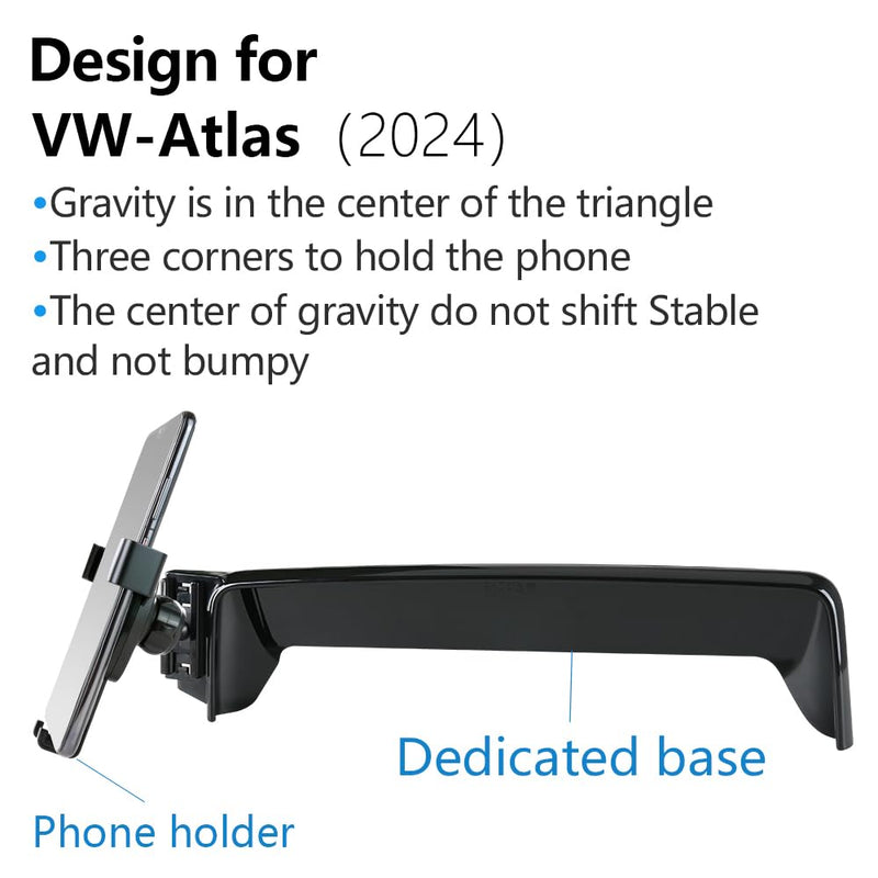 Car Phone Holder for VW Atlas 2024 2025 2026，Atlas Cross 2024 2025 2026 Auto Accessories Navigation Bracket Interior Decoration Screen Mobile Cell Phone Mount case