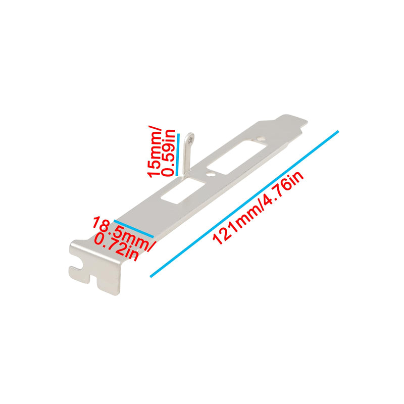 2X Full Height GPU Bracket with Screws Compatible with NVIDIA Quadro 410 K600 K620 K420 Single Slot ATX Steel Silver 2