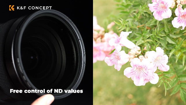 K&F CONCEPT 55mm Variable ND2-400 Lens Filter (1-9 Stops) for Camera Lens 55 mm