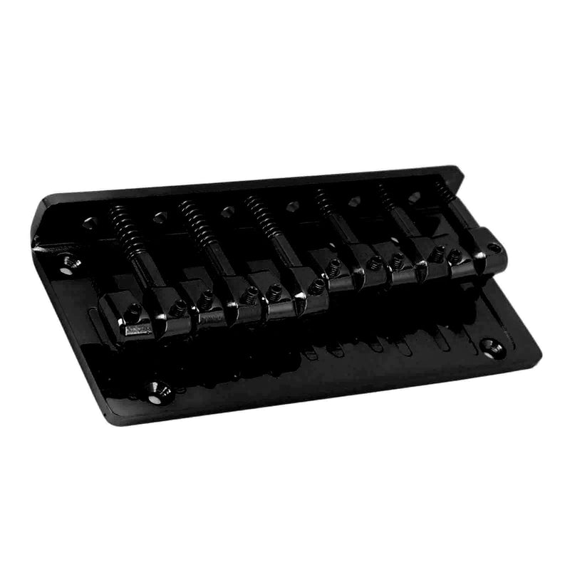LiebeWH 6 String Zinc Alloy Bass Bridge Adjustable Multifunctional Vintage Electric Bass Bridge Replacement Parts (Black), LiebeWH6swm52ge3h-12 Black