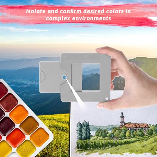Artist View Finder, View Finder with Sliding Mechanism ABS Plastic Optical View Finder Color Isolation View Catcher Gray Artist Tool for Painting Drawing Sketching Photography