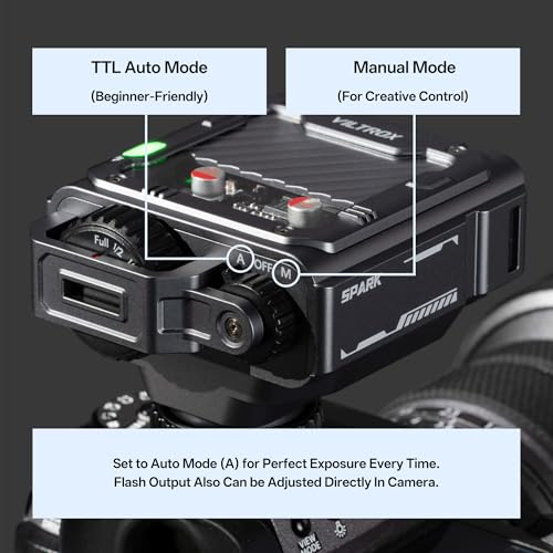 VILTROX Spark Z3 TTL Mini Flash for Sony, 6500K Small Flashlight High-Power GN16 Flash with Ultra-Fast 0.1–1s Recycle Time, TTL Auto with 7 Level Manual Power Control (Gray,for Sony)