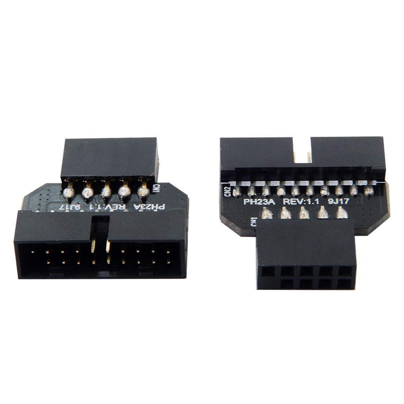 CY 1set USB 2.0 9Pin Housing Reversible to Motherboard USB 3.0 20pin Header Female Adapter