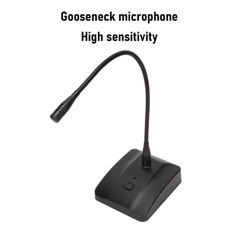 Dilwe Desktop Microphone with Mute, 360° Adjustable Gooseneck Microphone with XLR to 6.35mm Cable, Cardioid Condenser Condenser Computer Microphone for Broadcast Recording