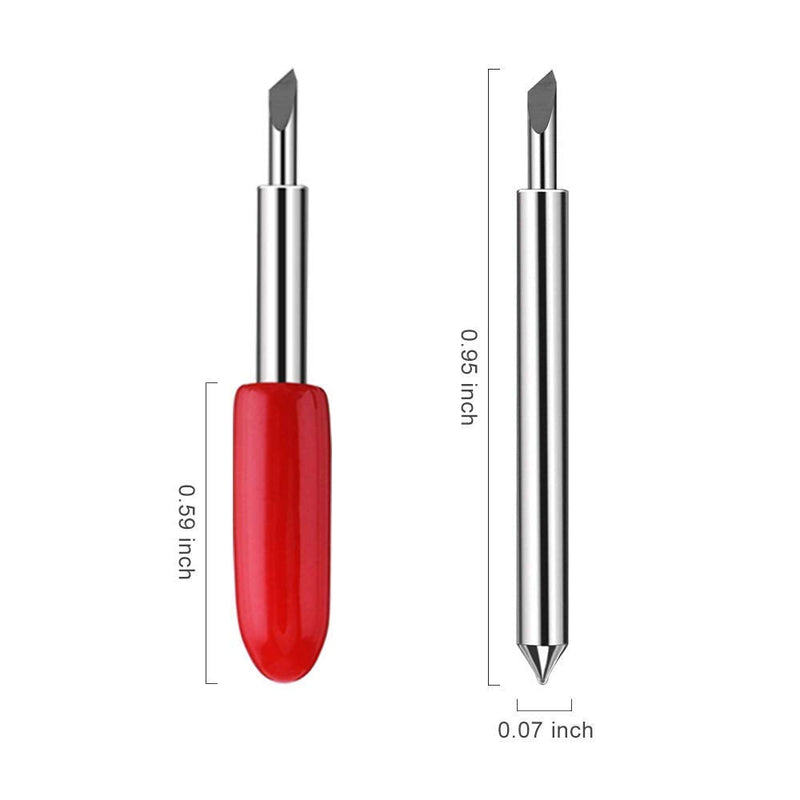 Craft Blades German Carbide Bulk Packs Deep Point (20 Pack - 15 Standard & 5 Deep Point) red/blue