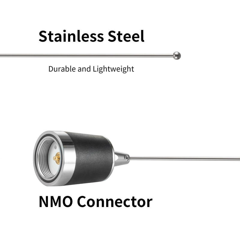 [AUSTRALIA] - 2 Meter & 70cm UHF VHF Dual Band 144/430MHz NMO Mount Antenna with 16.5 FT UHF PL259 Male Plug Kit for Trunk Vehicle Car Transceiver Two Way Radio, Eifagur NMO Antenna Kit 