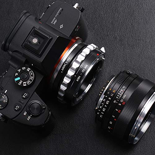 K&F Concept Lens Mount Adapter Compatible with Nikon G AF-S F AIS AI Nikkor F Mount G-Type D/SLR Lens to Sony Alpha E-Mount NEX Camera Compatible with Sony Alpha A7,A6000,A6300,A6500,A5000,A5100 NIK(G)-NEX