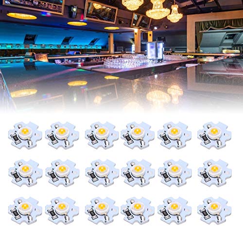 [AUSTRALIA] - Garosa 25-Piece LED Lamp Beads 5V LED Chips 200LM 1W High Power SMD LED Lamp Chip Bulb for Replacement of Foodlight/Spotlight Bulbs in Home Studio (Pure White 6000-6500K) 