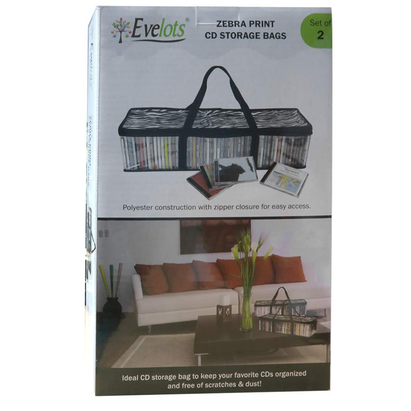 Evelots 4 Pack CD Storage Bags, Clear PVC Plastic-Holds 192 CDs With Cases Total-Strong Handles-Protects from Scratches/Dirt/Dust/Moisture Set of 4
