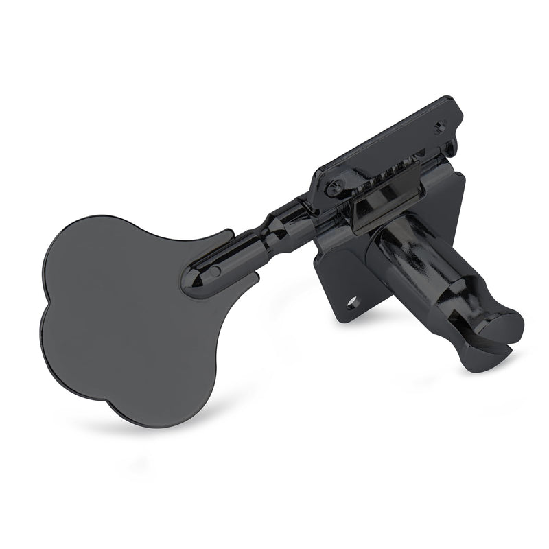 4R Machine Head Bass Tuning Pegs, 4-in-Line Open Gear Tuning Keys, Right Hand, for Jazz & Precision Bass Replacement, Black