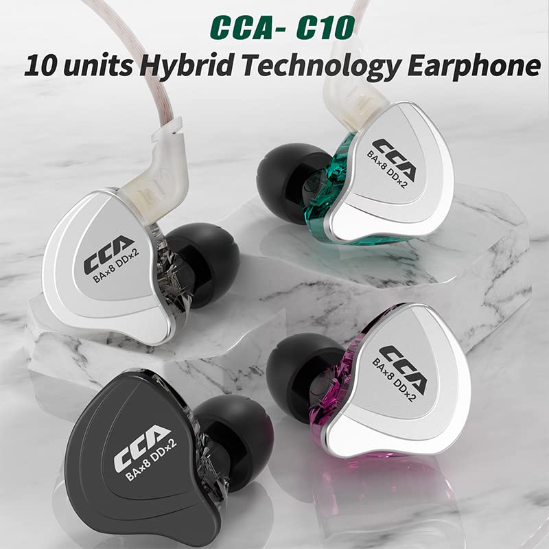 2M Extra Long Earphone Cable and CCA C10 4BA+1DD Hybrid Drivers in Ear Monitors