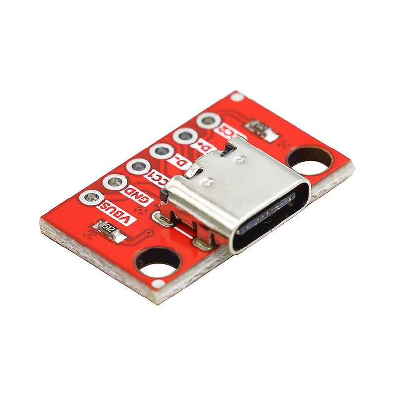 PENGLIN 5pcs USB Type C Breakout Board Serial Breakout Socket 6P 2.54 mm PCB Converter Board 5 x USB C