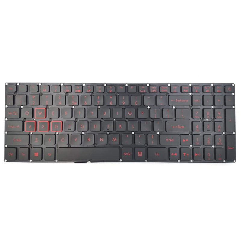 LXDDP Laptop Replacement US Layout Red Backlit Keyboard for Acer Nitro 5 AN515-41 AN515-42 AN515 AN515-51 AN515-52 AN515-53 N16C7 N17c1 AN515-51-705,Black