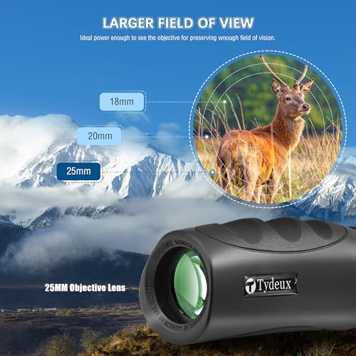 10x25 Waterproof Compact Monocular - Bundle with - Universal Cellphone Telescope Durable Adapter Mount