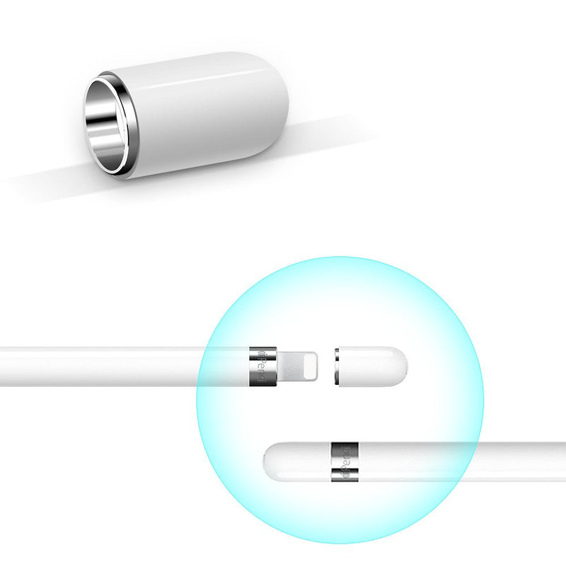 TITACUTE Replacement for Apple Pencil Cap iPencil Magnetic Cap for Apple Pen Stylus for iPad Pro 10.5 inch 12.9 inch 9.7 inch White