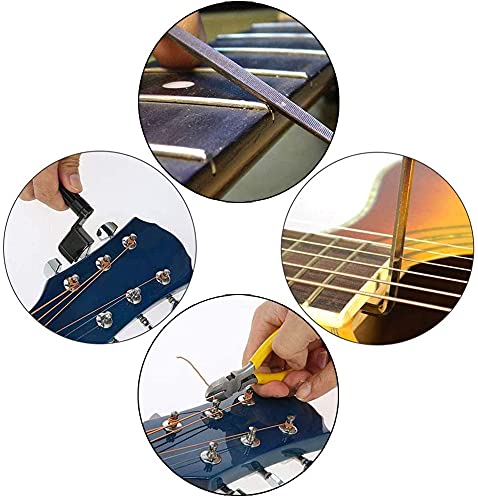 45 Pcs Guitar Repairing Maintenance Tool Kit, Haploon Guitar Setup Kit Repair Tools with Carry Bag for Guitar Ukulele Bass Mandolin Banjo String Instrument