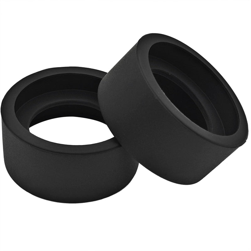 2PCS Eyepiece Eye Cup Soft Rubber Eyepiece Cover Binocular Eye Cups Replacement for 32-36 mm Stereo Microscope (Flat Angle), black