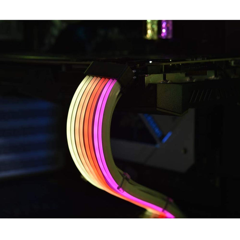 LIAN LI PW8-V2 ADDRESSABLE RGB STRIMER Plus 8-PIN, white STRIMER PLUS V1