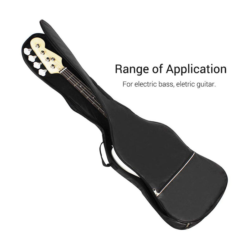 Electric Bass Guitar Bag Backpack 20mm Padded for Electric Bass and Guitar Black,Backpack