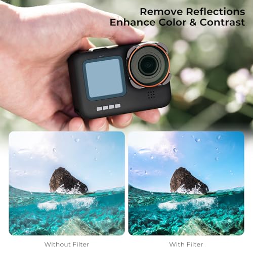 K&F CONCEPT 6 Pack ND CPL Filter Set for GoPro Hero 13/12/11/10/9 Black ND Filter Set with CPL
