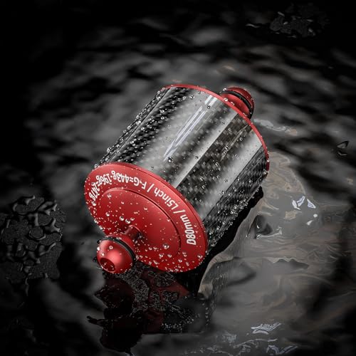 Carbon Fiber Underwater Float Arm with Dual Ball Mounts for Photography and Video, Compatible with Diving Trays, Video Lights, Strobes (red, 80mm5') 80mm5' red