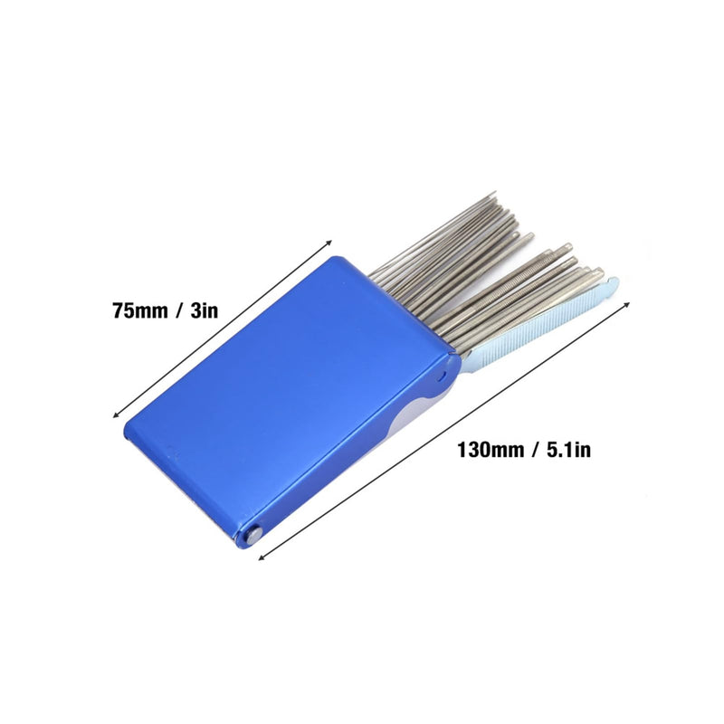 22 Piece Nozzle Cleaner File Set, Stainless Steel Gas Welding Tip Cleaner for Soldering, Welding, Suitable for Nozzle Cleaning and Restoration, in One, Default