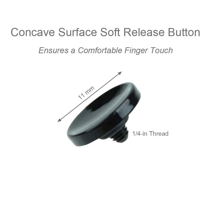 Foto&Tech Soft Shutter Release Button Compatible with Fuji Fujifilm X-T5 X-T4 X-T3 X-T30 X-T30 II X-T20 X-PRO3 X100V X100F X-E4 X-E3 RX1R II RX10 IV III Leica M9 Nikon Df F3 (3 Pieces, Black) 3PC