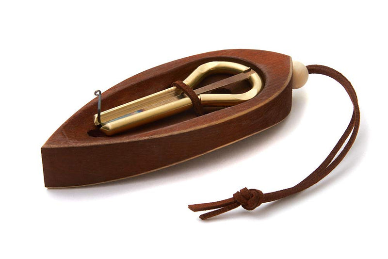 [AUSTRALIA] - Jaw Harp by MUARO P.Potkin in Dark Wooden Case (Mouth Harp) 