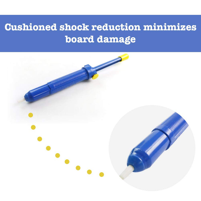 [AUSTRALIA] - Belmaks Desoldering Wick Vacuum Pump Soldering Suction Remover Kit Hand Tool for Vacuum Large Deluxe Series Blue Teflon Tip Anti-Static 33 cm Length 