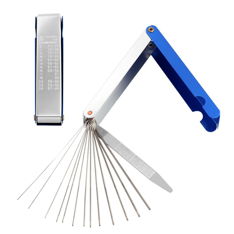 Guitar Nut Slotting File Saw Rods Slot Filing Set Needle File Set Luthier Tools Replacement Tip Cleaner Files Blue.
