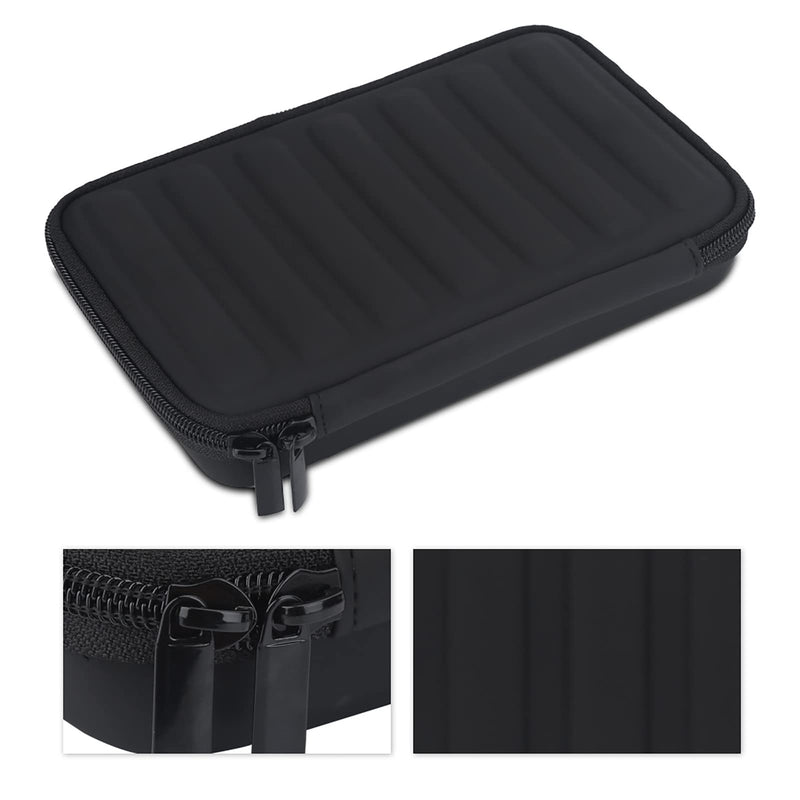 [AUSTRALIA] - eboxer-1 Harmonica Carry Case, PU Leather Zippered Pouch for Harmonica, Harmonicas Storage Case Can Hold 7 Harmonicas, Black 
