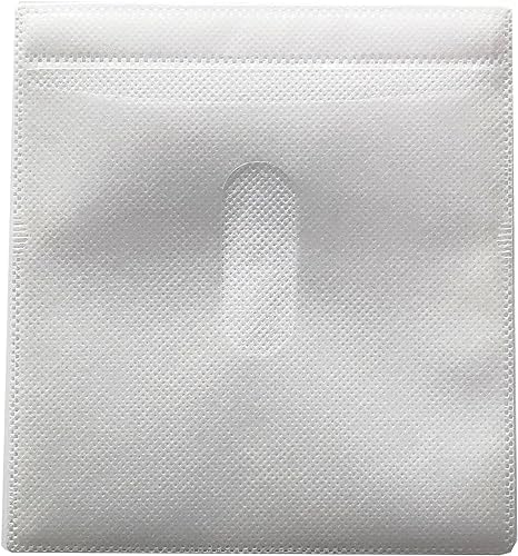 100PCS CD Storage Cases, Standard Two-Sided Clear CD Sleeve case with Drop-Proof Closure white