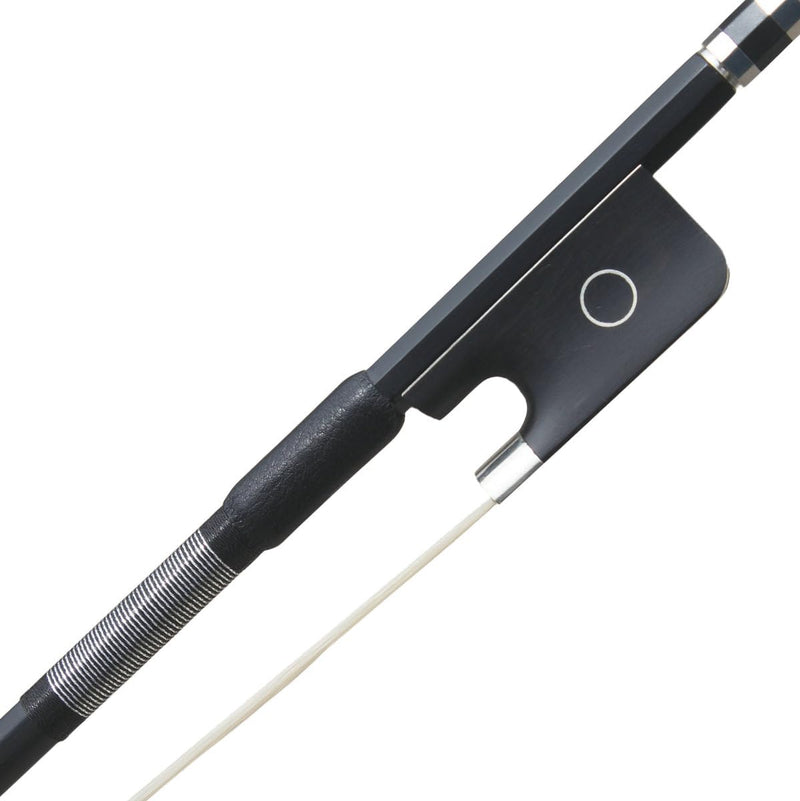 Viola Bow Carbon Fiber Stick Ebony Frog Natural Horsehair for Teacher Student Professional Viola Bow Full Size 02-Carbon Fiber