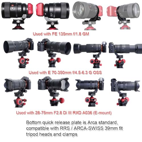 Tripod Mount Ring Lens Collar Compatible with Tamron 28-75mm f/2.8 Di III RXD A036, 28-200mm f/2.8-5.6 Di III RXD A071, 70-180mm f/2.8 Di III VXD A056 E-Mount, Support w/Arca Fit Quick Release Plate