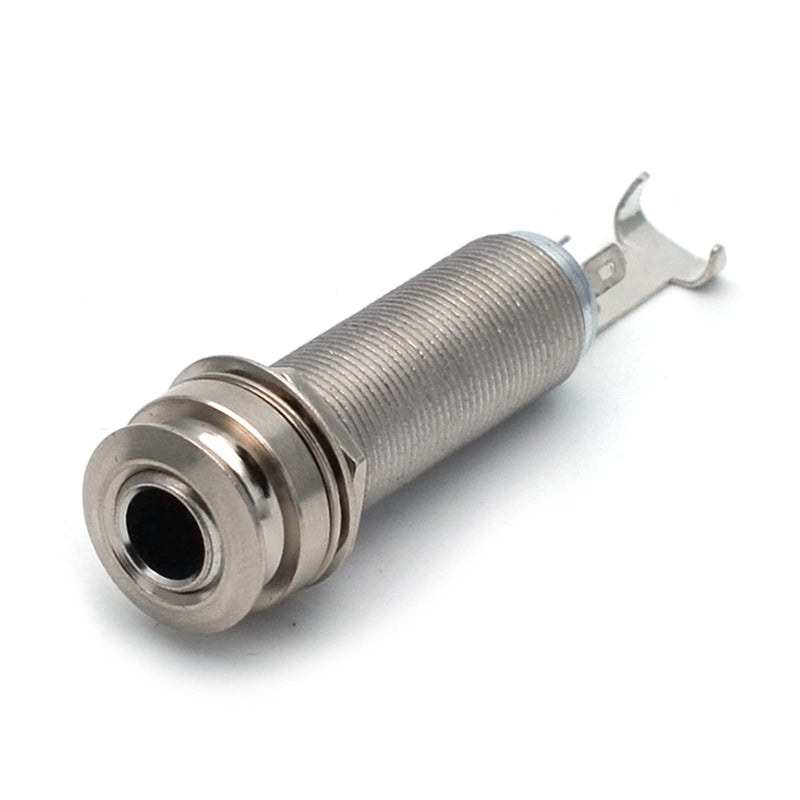 SAPHUE Brass Electric Guitar Bass 1/4Inch Barrel Jack 44.5x16cm Cylinder Input/Output Mono Active Long Threaded Jack Socket Guitar Parts & Accessories