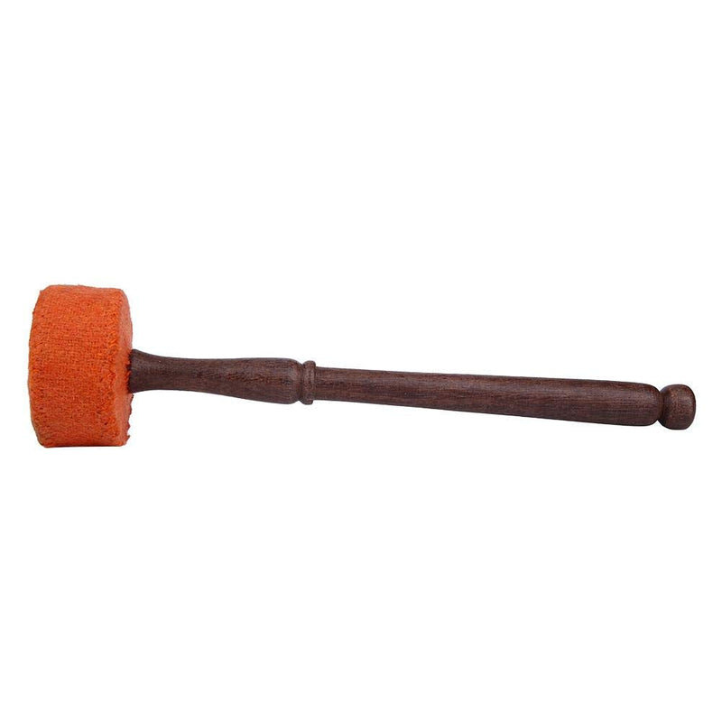 Hard Wood Felted Striker, Handmade Hard Wood Multi-Purpose Tibetan Buddhism Singing Bowl Mallet Striker Stick for Meditation Chakra Healing Prayer and Yoga (Orange) Orange