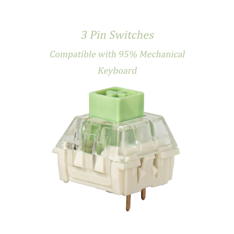 [AUSTRALIA] - Kailh Box Jade Switch 65 Pack RGB SMD for Mechanical Gaming Keyboard 3 pin Switches IP56 Water-Proof Compatible Cherry MX Switches Jade-65 pcs 