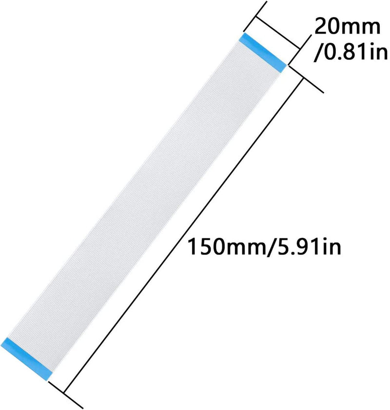 Flat Cable 8PCS FPC FFC 150mm Length 40 Pin 0.5mm Pitch Flexible Ribbon Cables A Type
