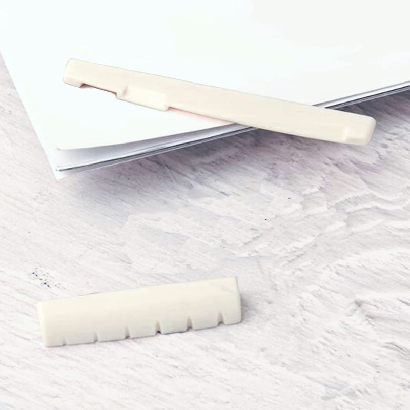 12 Pcs Acoustic Guitar Bridge Pins with Bridge Pin Puller Remover & Guitar Bridge Saddle Nut, Guitar Pegs Replacement Parts and Accessories 12 Pcs Pin Pegs