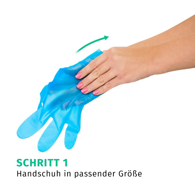 SF TPE Disposable Gloves, Size L, Pack of 200/Box, Disposable Examination Gloves, TPE Gloves, Powder-Free, Latex-Free, Non-Sterile, Latex-Free, Food Gloves L (200 Stück) blue