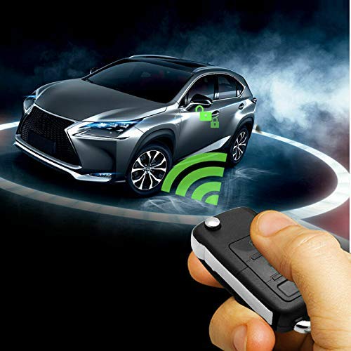MACHSWON Car Security Alarm System with Keyless Entry and Shock Sensor | Universal Central Door Locking Kit Compatible with 12V Vehicles Features Remote Trunk Release and Power Window Control