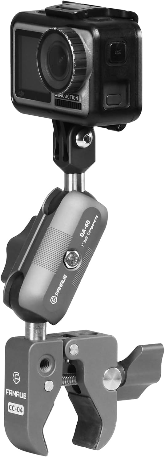 [AUSTRALIA] - FANAUE Super Clamp Camera Mount,Action Camera Mount,Monitor 360° Ballhead Magic Arm Double Ball Head Adapter (GB-01T) GB-01T 