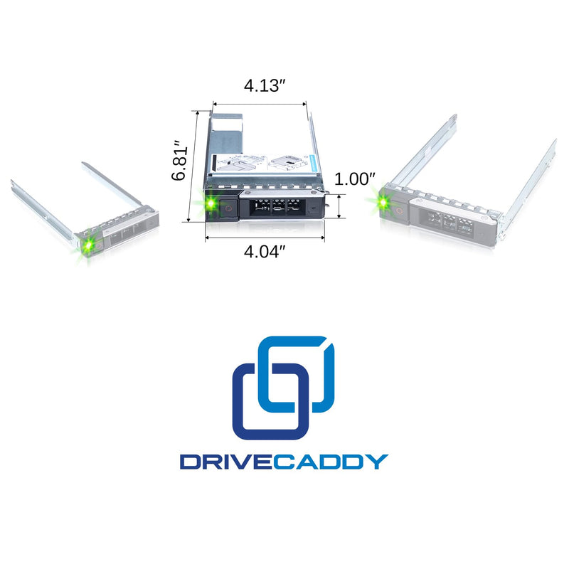 DRIVECADDY 3-Pack 3.5" LFF Caddy with 2.5" Adapter - fits Dell PowerEdge | Only for bigger 4.2" Wide Hot-Plug Bay, R360 T560 R660 R660xs R6615 R6625 R7615 R7625 R760 R760xs R760xd2, Blank Labels, Tray