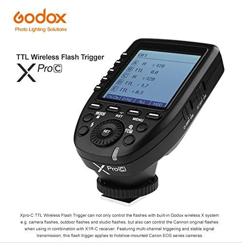 Godox Xpro-C TTL Wireless Flash Trigger for Canon EOS 5D3 5D4 650D 760D