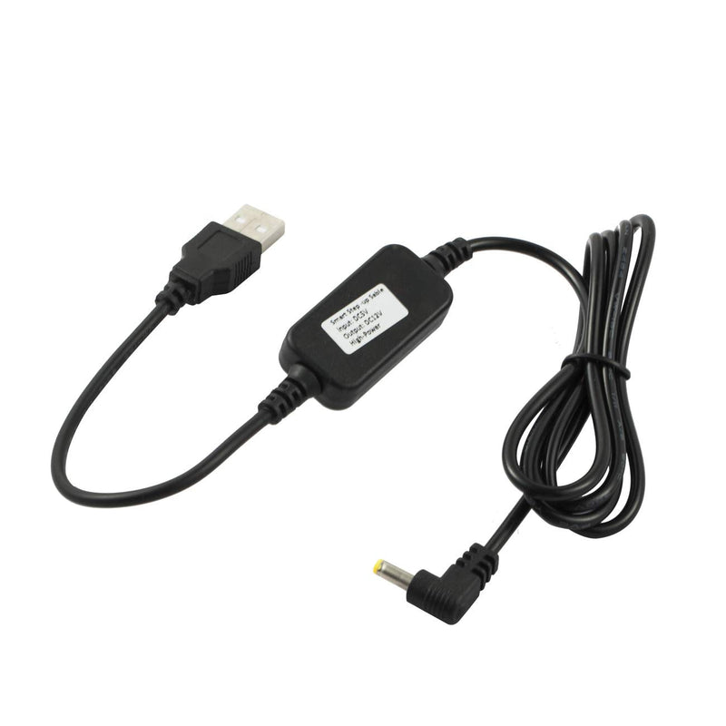 USB 5V to DC 12V Power Cable Compatible with Amazon Echo Spot and Echo Dot 3rd Generation, USB Voltage Step Up Converter Cable, Power Supply Adapter Cable, DC 5V to DC 12V Cable (Black) black