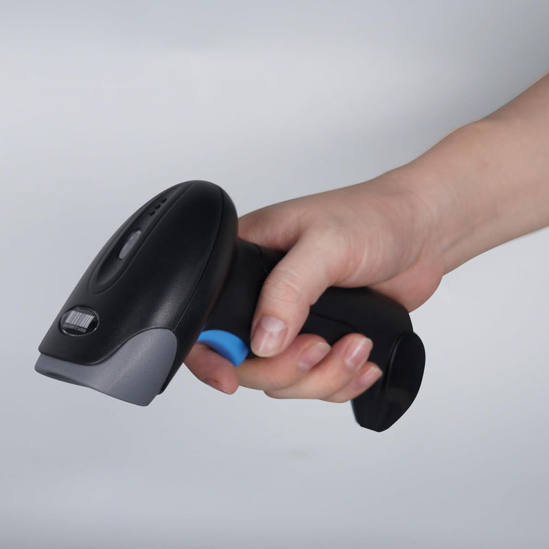 1D 2D QR Barcode Scanner Wireless, Handheld Cordless Bar Codes Reader with 2000mAh Battery for Mobile Payment, Convenience Store, Supermarket, Warehouse Inventory U27-W Wireless
