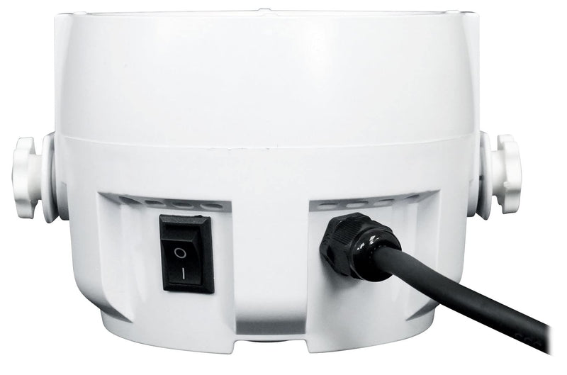 [AUSTRALIA] - Rockville RockPAR TRI White Compact LED Par Can Light, RGB, 12 Tri-Color LEDs, DMX, Auto/Sound/Master-Slave Modes, Adjustable Beam, Wireless Remote, for DJs and Events 